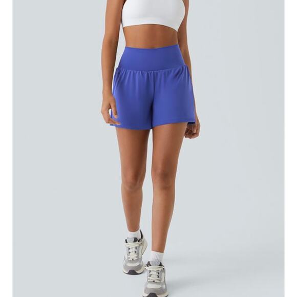 Halara Super High Waisted Pocket & Pocket 2-in-1 Yoga Shorts 5''-Longer Length - Picture 1 of 8